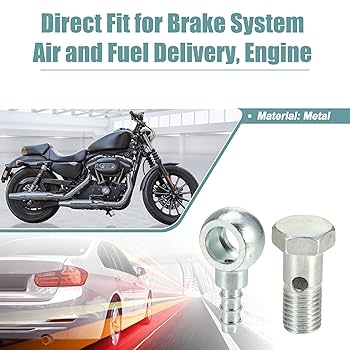 Mavis　バンジョー ACROPIX 12mm ID 7.7 mm OD M12x1.25 Banjo Hose Barb Bolt